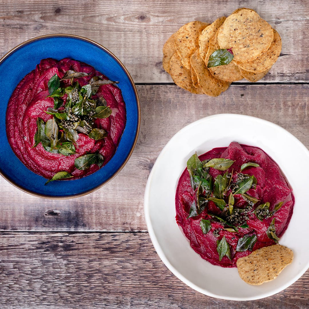 BEETROOT, COCONUT AND CURRY LEAF DIP